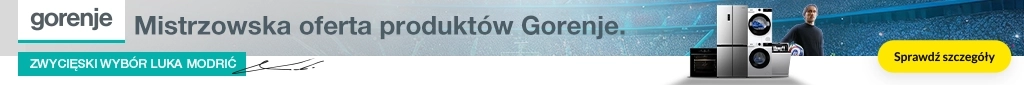 AGD - GORENJE - komunikacja wizerunkowa - 0426 - baner główny belka 1024x85 lodówka, pralka, kuchenka mikrofalowa, płyta, okap, zmywarka