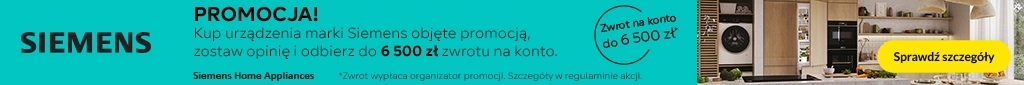 AGD - Siemens - Zwrot do 6500 zł - 1026 - DP-313 - baner główny belka 1024x85 zabudowa i duże agd