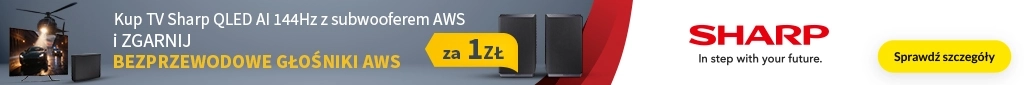 RTV 363 - Przy zakupie TV Sharp i subwoofera, zgarnij głośniki za 1 zł - 1026 - belka 1024x85