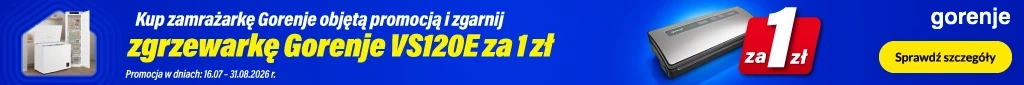 AGD - Gorenje - ZGRZEWARKA PRÓŻNIOWA za 1 zł belka 1024x85 zamrażarki