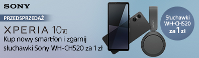 TELE - smartfony - Sony Xperia 10 VI + słuchawki za 1 zł - 0524 - belka mobi 396x116