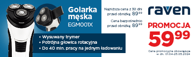 AKC - Golarka RAVEN EGM001X - trymer - 0124 - belka mobi 396x116