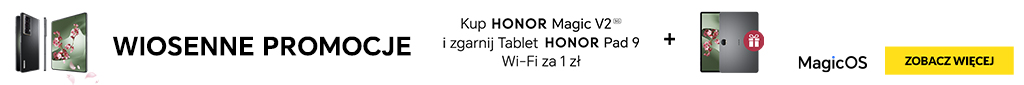 TELE - smartfony - Honor - promocje na ładowarkę i tablet za 1 zł - 0524 - Magic V2 - belka 1024x85