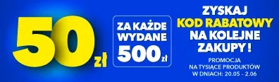 50 zł za każde wydane 500 zł maj 2025 - belka mobi 396x116