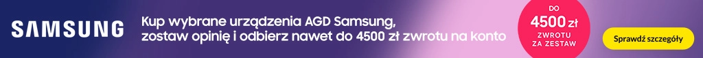 AGD - Samsung - Cashback 4500 zł - 1026 - DP-350 - baner główny belka 1024x85 zabudowa i duże agd