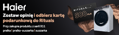 AGD - Haier -karta-podarunkowa-ritualsa - 0924 - baner główny belka mobi 396x116 suszarki, pralko-suszarki