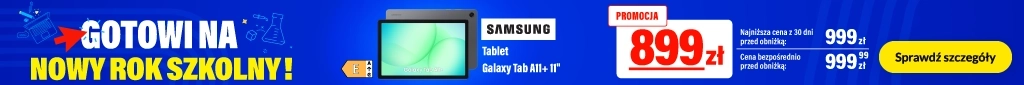 Nowy rok szkolny- 2026 - flight 3 - belka 1024x85 - 1379128 TABLET GALAXY TAB A11+ 6+128GB WIFI GRAY