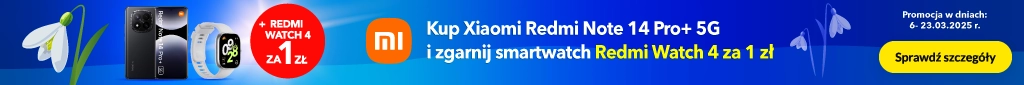 TELE - smartfony - Xiaomi 14 - smartwatch za 1 zł - 0325 - belka 1024x85