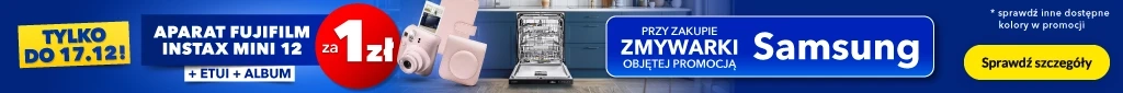 AGD - Samsung - instax za 1 zł - 1125 - baner główny belka 1024x85 - kat. zmywarki duże i zabudowa