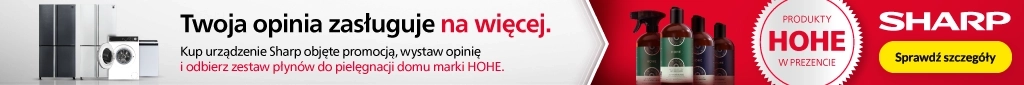AGD - Sharp - zestaw płynów gratis - 0826 - baner główny belka 1024x85  lodówki, pralki, płyty indukcyjne suszarki