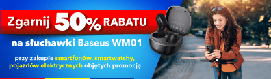 TELE - smartfony smartwatche, hulajnogi - słuchawki Basus 50% taniej - 1024 - belka mobi 396x116