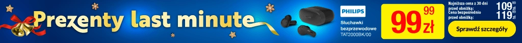 Prezentownik - Trafione Prezenty - 21112025 - belka 1024x85 1370372 Słuchawki bezprzewodowe Philips TAT2000BK/00