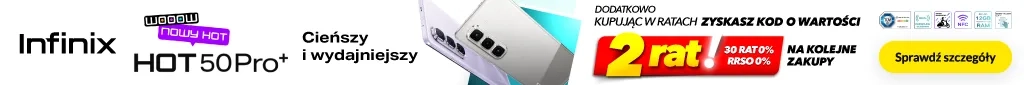 TELE - smartfony - Infinix Hot 50 Pro+ -kod o wartosci 2 rat - 0425 - belka 1024x85