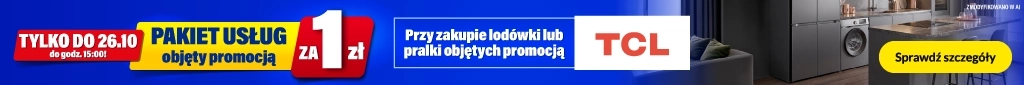 AGD - TCL- pralki/lodówki usługi za 1 zł - 1026 - DP-438 - baner główny belka 1024x85 lodówki i pralki