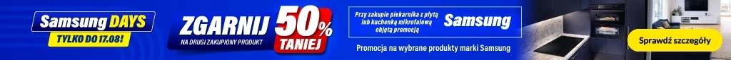 Samsung Days - Przy zakupie zestawu piekarnik z płytą lub kompaktem rabat 50% - baner główny belka 1024x85
