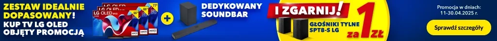 RTV 45 - LG TV i soundbar kup głośnik za 1zł - 0425 - belka 1024x85