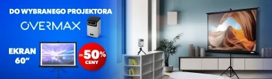 IT - Overmax  - Do projektora ekran 50% taniej - 0725 - belka 396x116