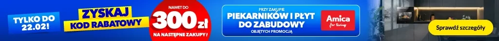 AGD - Kod do 300zł za zakup płyty piekarniki Amica - 0226 - baner główny belka 1024x85 piekarniki i płyty