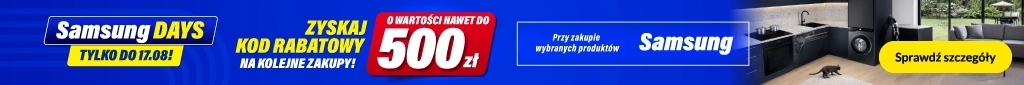 AGD - Samsung Days - Przy zakupie wybranych produktów marki Samsung VOUCHER na przyszzłe zakupy - baner główny belka 1024x85