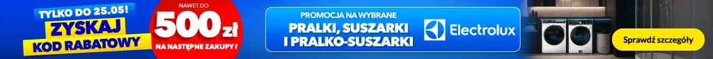 Zyskaj kod na kolejne zakupy o wartości do 500zł - promocja Electrolux - baner główny belka 1024x85 - kat. pralki, suszarki, pralko-suszarki