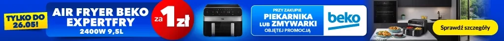 AGD - Beko Air fryer 1 zł do zmywarki lub piekarnika Beko - 0526 - baner główny belka 1024x85 zabudowa i duże agd