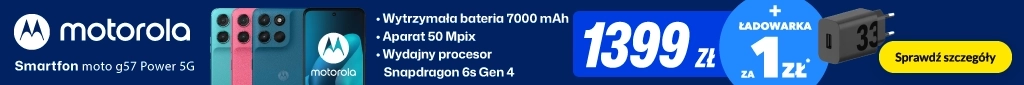 TELE145 - Motorola moto g57 5G Power i ładowarka za 1 zł - 0326 - belka 1024x85